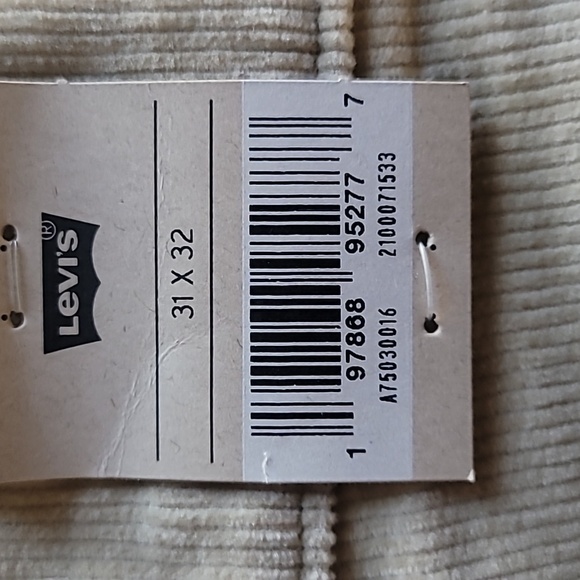 NEW Levi's Ribcage Bell Bottom Corduroy Pants Women's Size 31 High Rise Tan - Picture 6 of 6